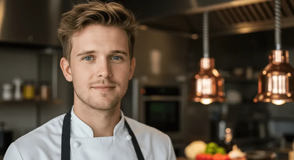 Über uns Max – Der KI-Koch von Gesund Lecker in einer modernen Küche